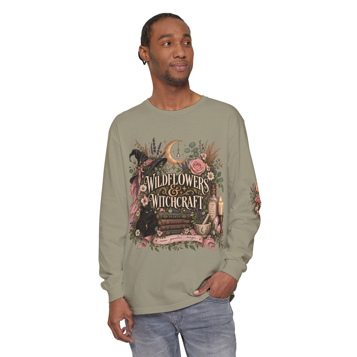 Wildflowers & Witchcraft Romantic Witch Graphic Sweatshirt