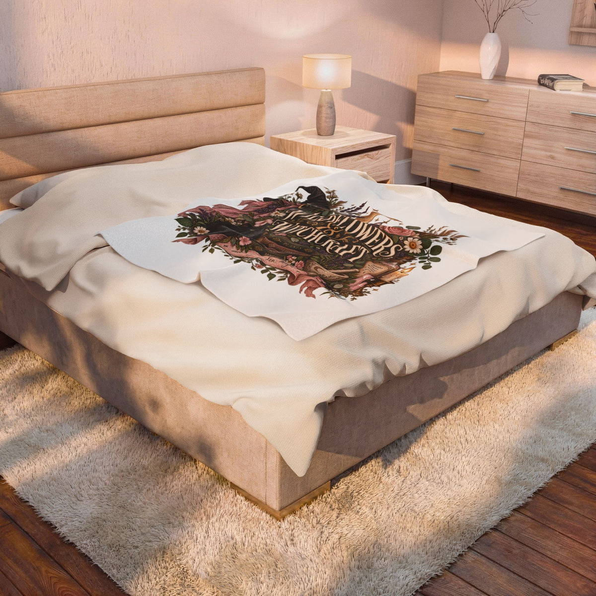 Wildflowers & Witchcraft Velveteen Plush Blanket