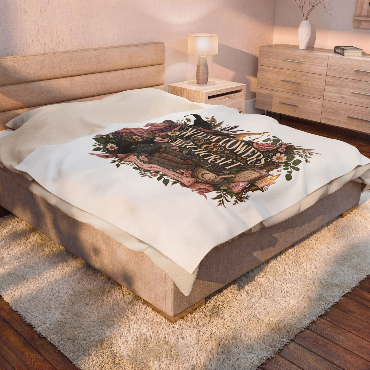 Wildflowers & Witchcraft Velveteen Plush Blanket