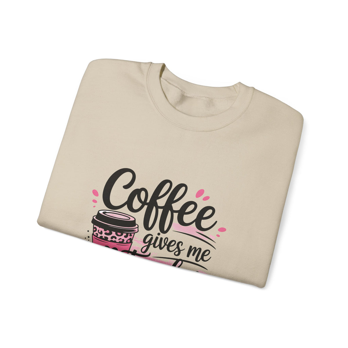 Coffee Gives Me Teacher Powers Sweatshirt — Funny Teacher Coffee Crewneck