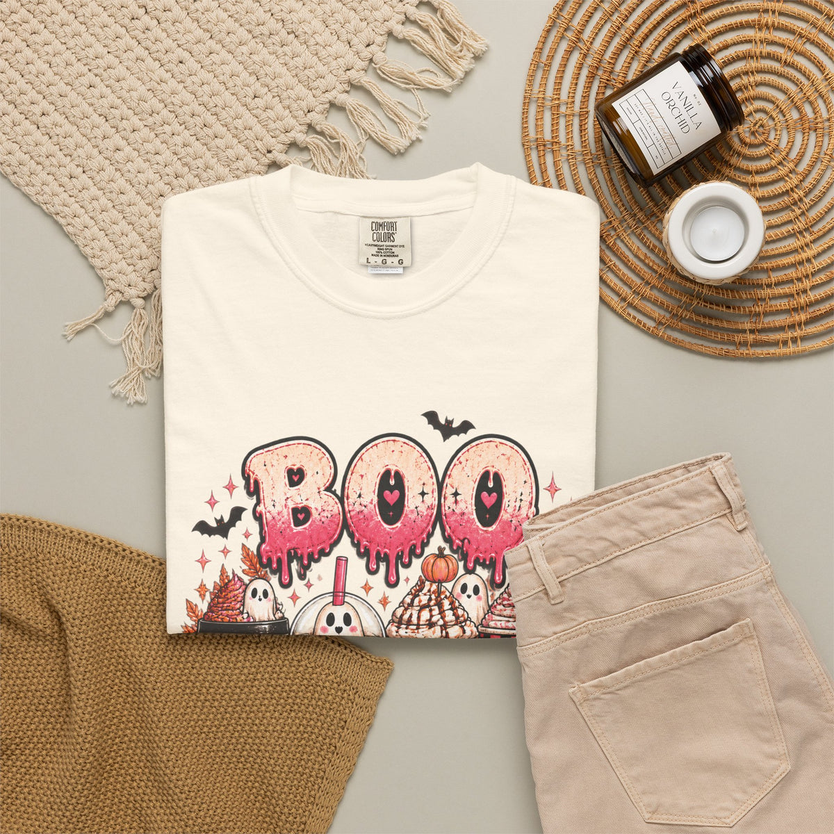Boo Brew Halloween T‑Shirt — Spooky Coffee & Candy Graphic Tee