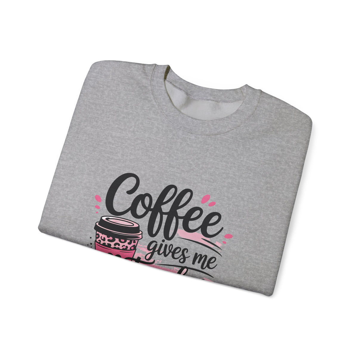 Coffee Gives Me Teacher Powers Sweatshirt — Funny Teacher Coffee Crewneck