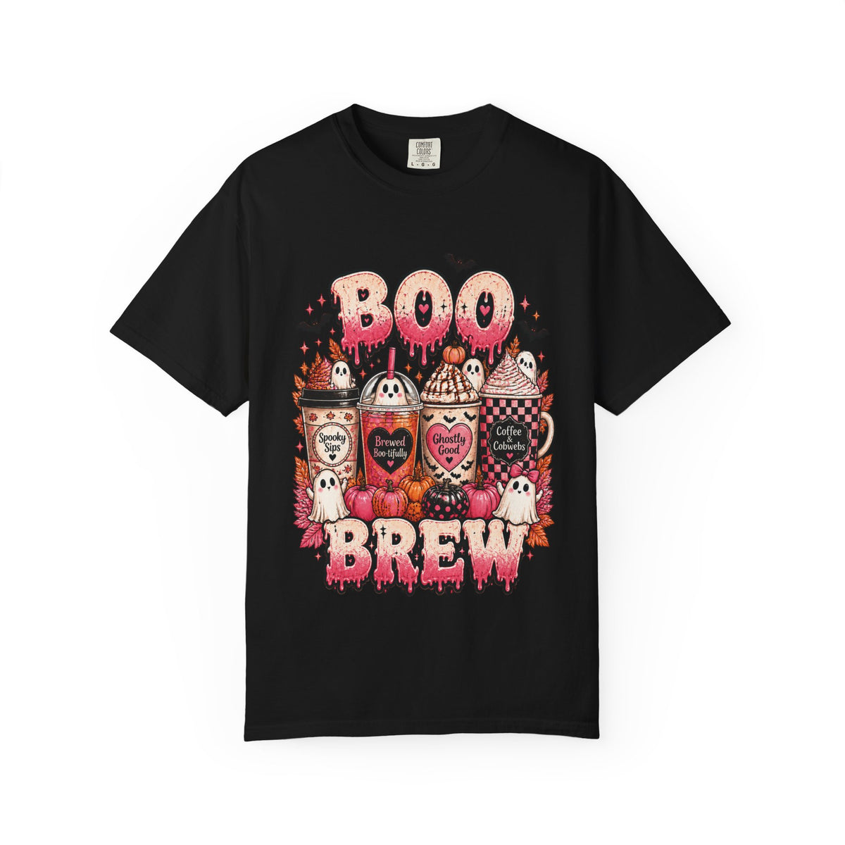 Boo Brew Halloween T‑Shirt — Spooky Coffee & Candy Graphic Tee