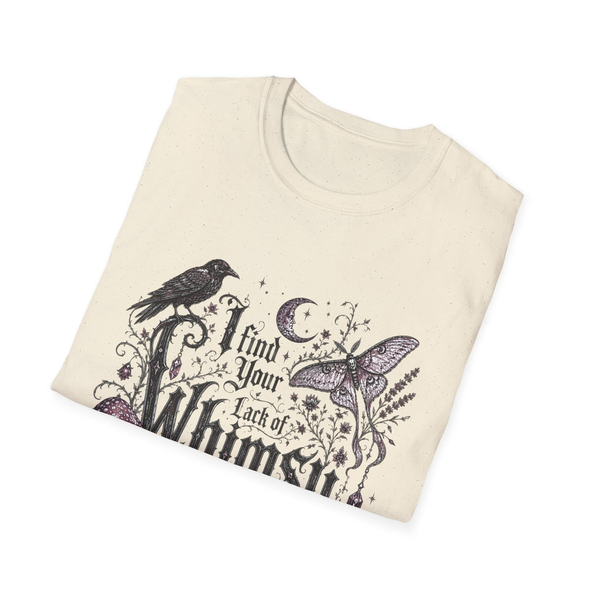 I Find Your Lack of Whimsy Disturbing Tee | Gothic Raven, Moon & Mushroom Shirt