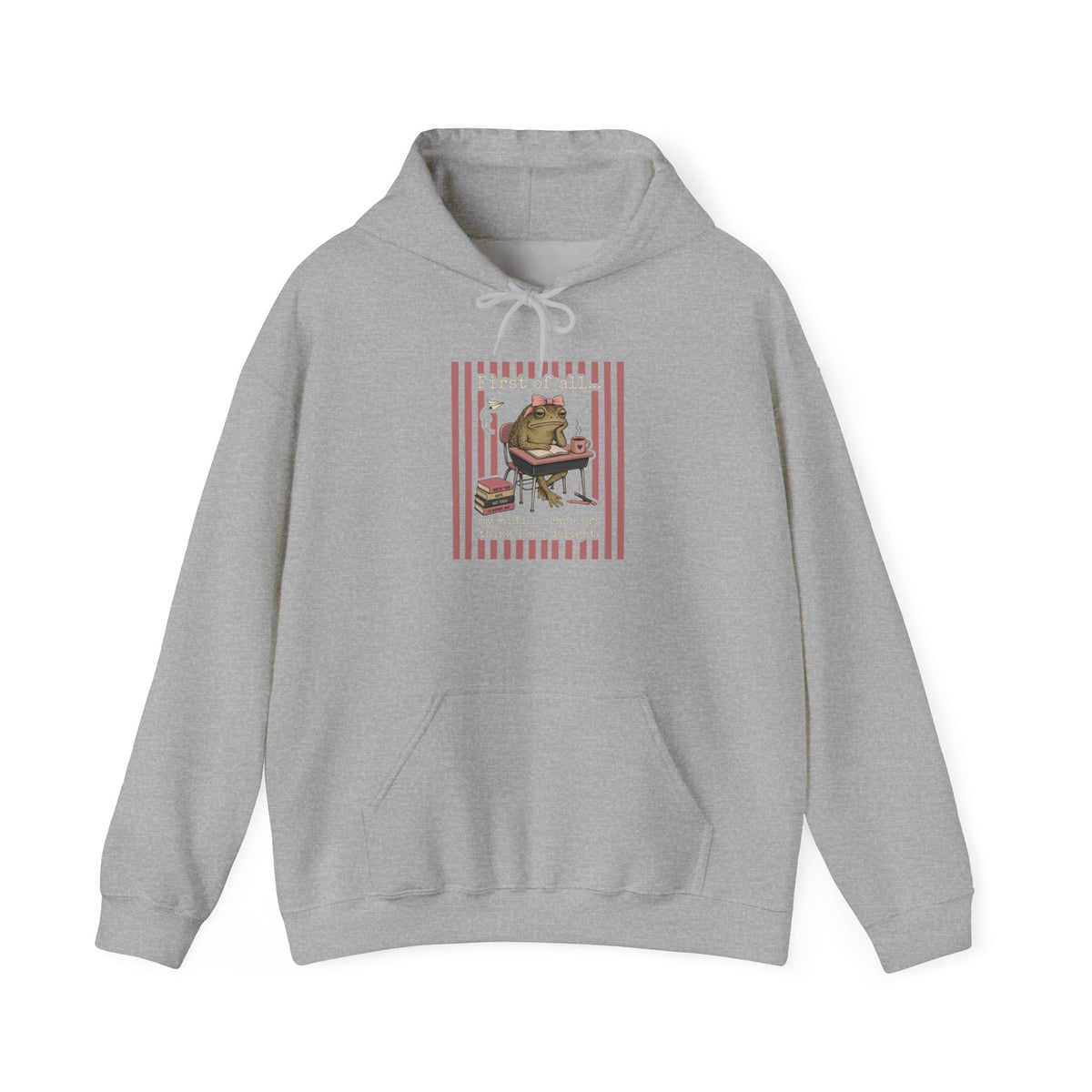 Cozy Reading Frog Hoodie – Vintage Book Lover Sweatshirt