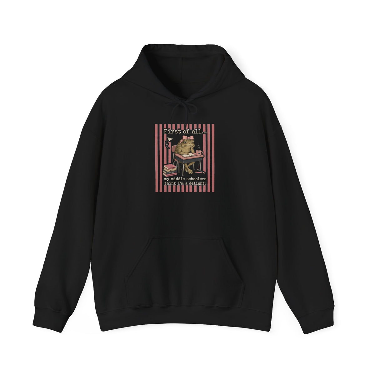 Cozy Reading Frog Hoodie – Vintage Book Lover Sweatshirt