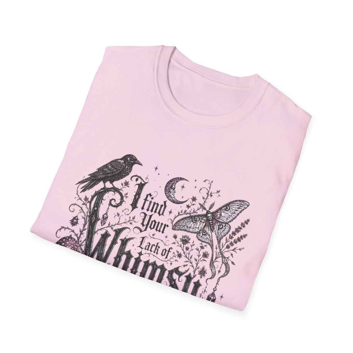 I Find Your Lack of Whimsy Disturbing Tee | Gothic Raven, Moon & Mushroom Shirt
