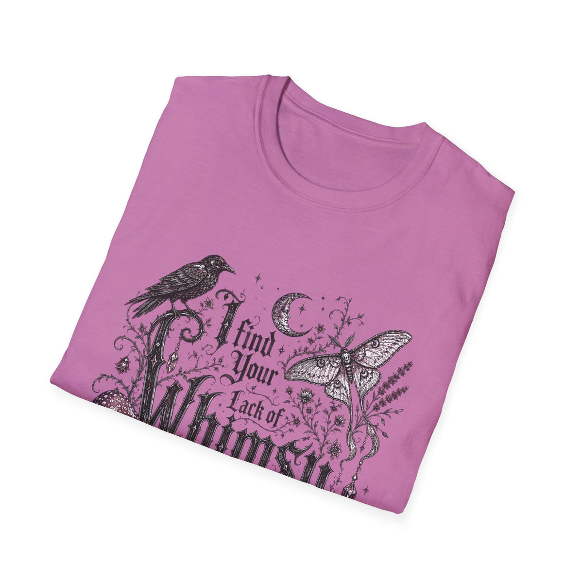 I Find Your Lack of Whimsy Disturbing Tee | Gothic Raven, Moon & Mushroom Shirt
