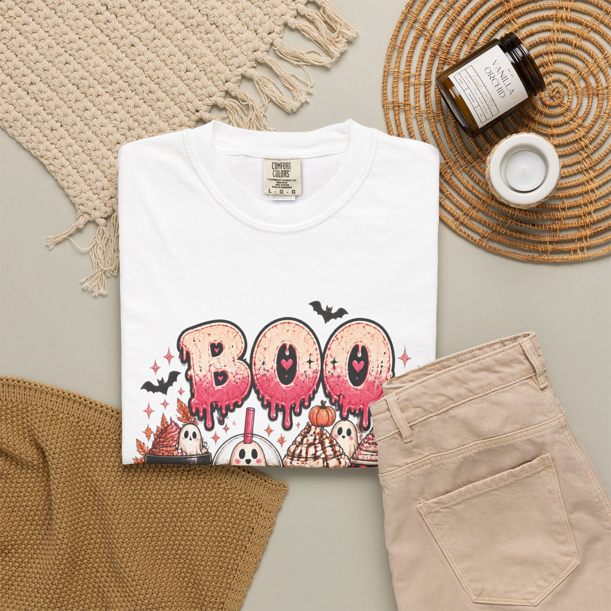 Boo Brew Halloween T‑Shirt — Spooky Coffee & Candy Graphic Tee