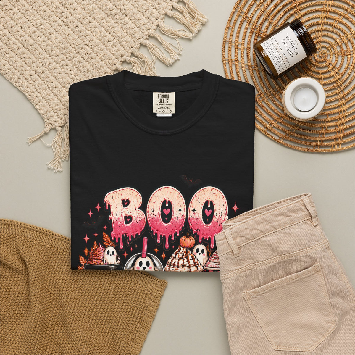 Boo Brew Halloween T‑Shirt — Spooky Coffee & Candy Graphic Tee