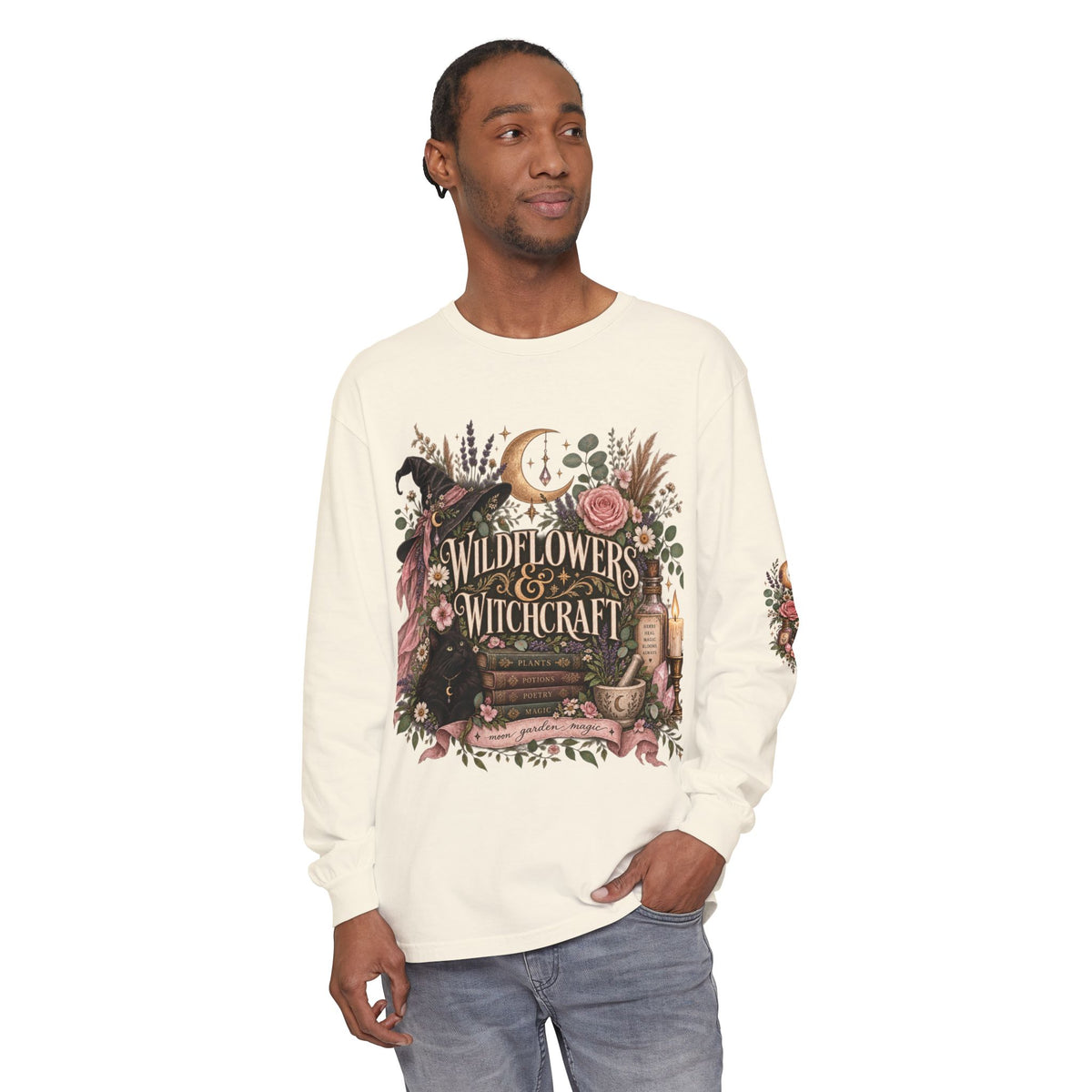 Wildflowers & Witchcraft Romantic Witch Graphic Sweatshirt