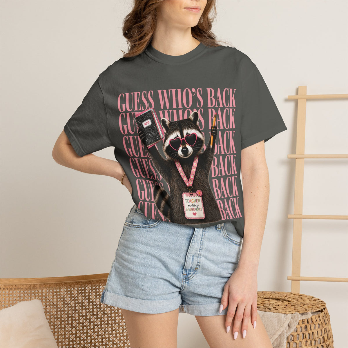 Guess Who's Back Raccoon Graphic Tee